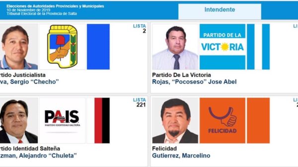 Candidatos a intendente Aguas Blancas - Fuente: electoralsalta.gob.ar