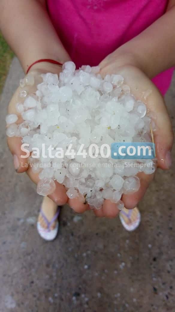 Granizo en El Carril - Fuente: Salta4400