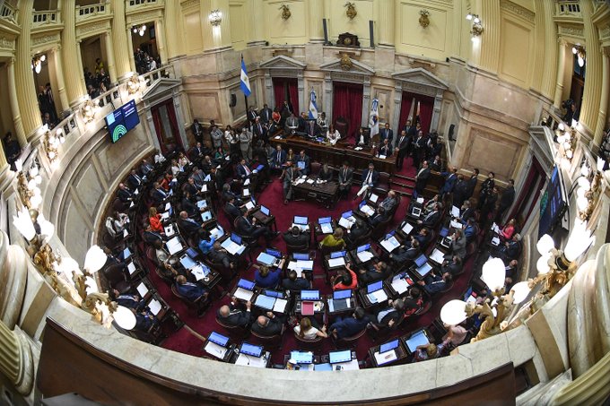 El Senado podría sancionar hoy la reforma de las jubilaciones de privilegio./ Senado Argentina.