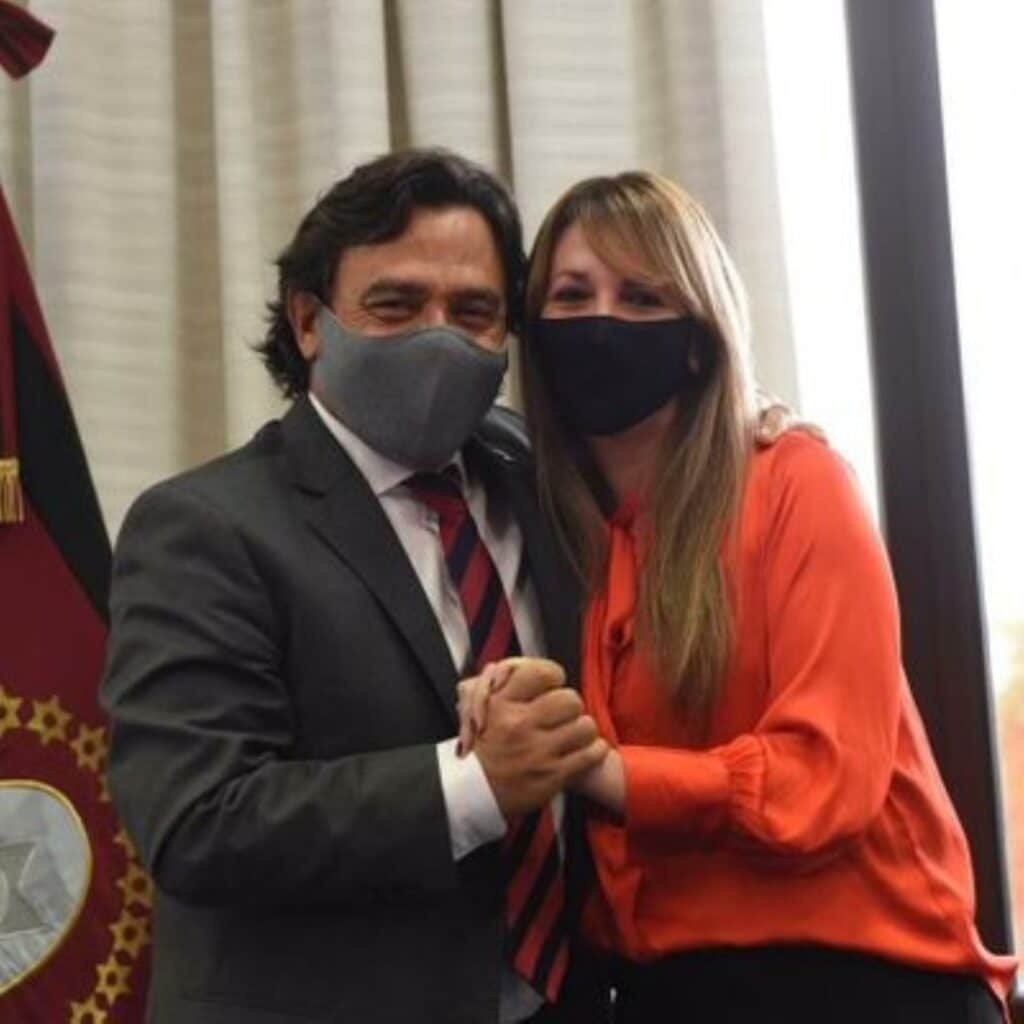 Josefina Nallar con Gustavo Sáenz