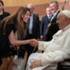 Bettina Romero con el Papa Francisco