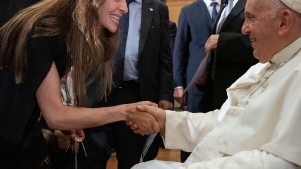 Bettina Romero con el Papa Francisco